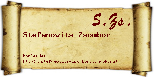 Stefanovits Zsombor névjegykártya
