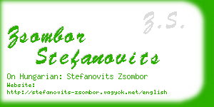 zsombor stefanovits business card